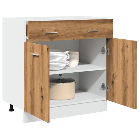  Bunnskap med skuff artisan eik 80x46x81,5 cm konstruert tre 8721158436184