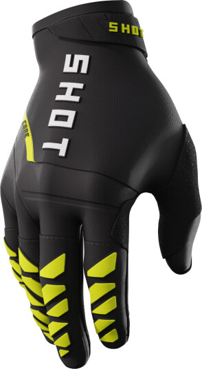 Shot Core Motocross Hansker M L Svart Gul