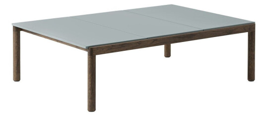 Muuto Couple 3 Plain salongbord 120 x 84 x 35 cm Pale blue-dark oiled oak