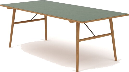 Houe Hekla Spiesebord 208cm, Grønn linoleum, Eik Houe Hekla Spiesebord 208cm, Grønn linoleum, Eik