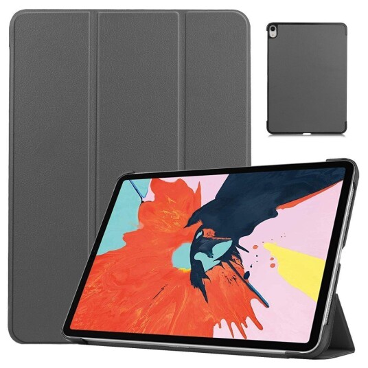 INCOVER iPad Air (2022/2020) Tri-fold Skinn Flip Deksel med Stylus Pen Holder - Grå