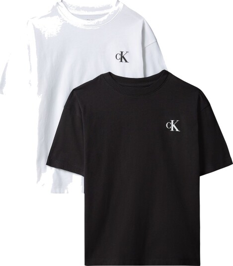 Calvin Klein 2 Pack Monogram T Shirt Ss   Black   128