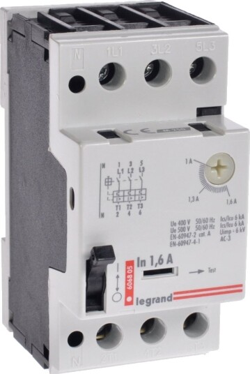 Legrand Motorsikringsbryter 3P 0,55Kw 1 1,6A M 250 1,6 606805