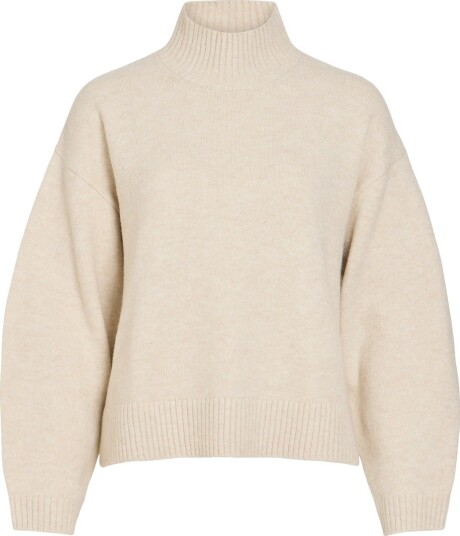 Vila Sia Long Sleeve High Neck Knit Pullover Hvit XS