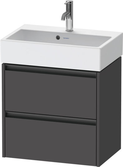 Duravit Ketho.2 Servantskap 2 Skuffer 584x390 mm Grafitt Matt