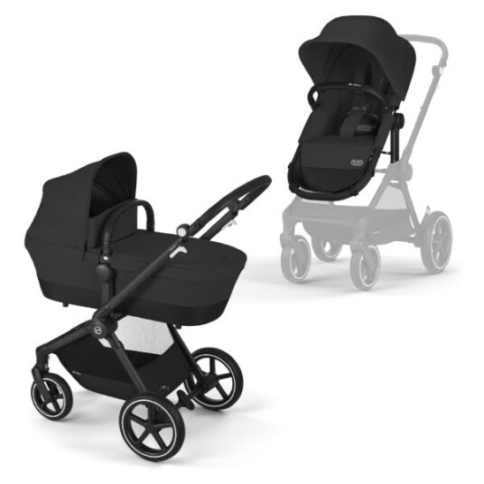 Cybex Barnevogn Eos Lux 2i1 Kombivogn Moon Black 522003825