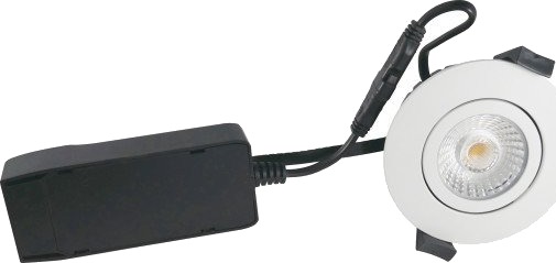 Nordtronic Low Profile ECO innfelt spotlight matt hvit 4000K