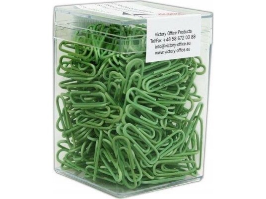 Victory Office Product Victory Office Products Victory Office Clips 28Mm 300 Stk Rund Pastell Celadine Plastbeholder