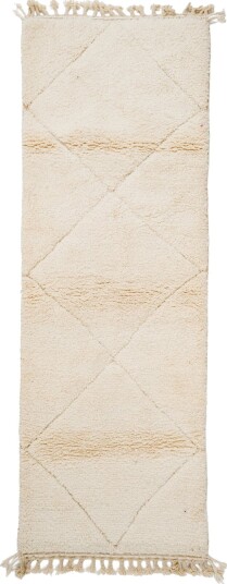 Kelim teppe Marokkansk Beni Ourain 295 x 85 cm Størrelse: 295 x 85 cm