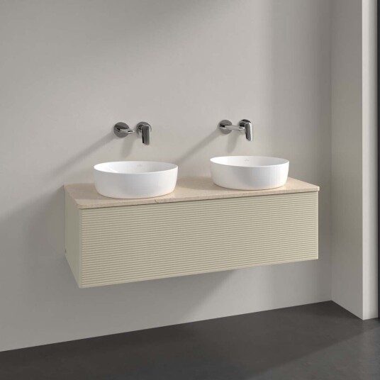 Villeroy & Boch Antao Servantskap med 1 skuff 120x50x36 cm m/lys Grå Matt/Crème