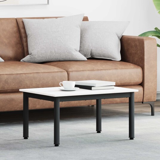 Kaffebord Hvit 70 x 50 x 36 cm Massiv furu