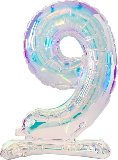 Folat Tallballonger på stativ Iridescent Tall 9 62954