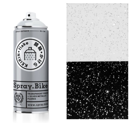 Spray.Bike Klarlak Med Sølv Glitter 400 ml Spray.Bike Klarlak Med Sølv Glitter 400 ml