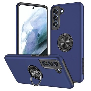 Samsung Galaxy S21 FE 5G Magnetisk Ring Grep Deksel Marine Blå