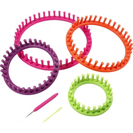 Diverse Strikkering dia 12-17-22-27 cm 1 sett