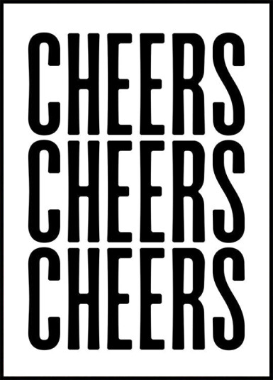Triple Cheers Poster Plakat / 40x50cm