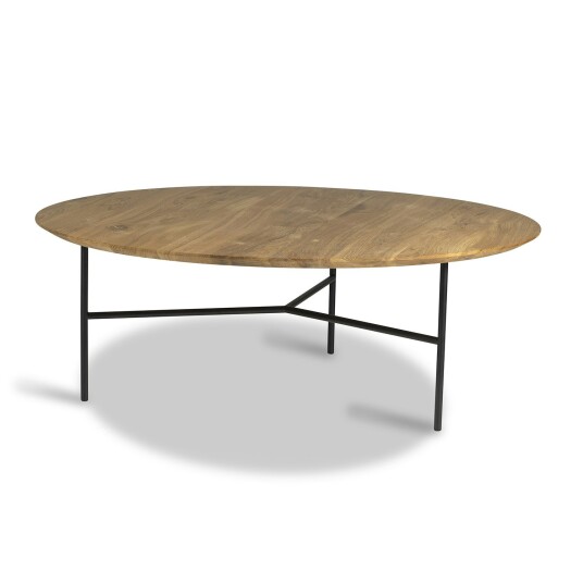 Mavis Tribeca Coffee Table 110 cm Oiled Rustic Oak/Black Legs