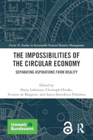 The Impossibilities of the Circular Economy Separating Aspirations from Reality