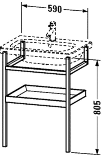 Duravit Durastyle DS988101877 Benkonstruksjon tre Hvit/Valnøtt Baderom