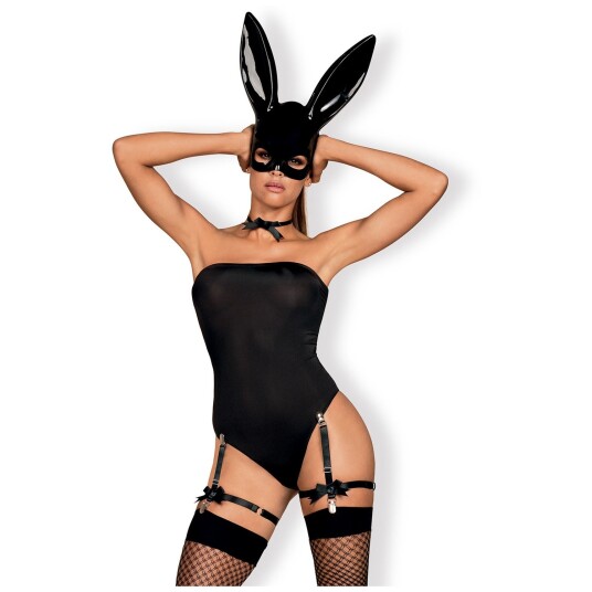 Obsessive Bunny Bodystocking Kostyme       - Svart - S/M