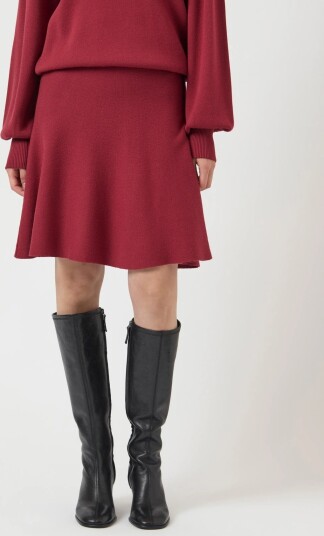 YAS Yasfonny Hw Knit Skirt S. Noos Burgundy L
