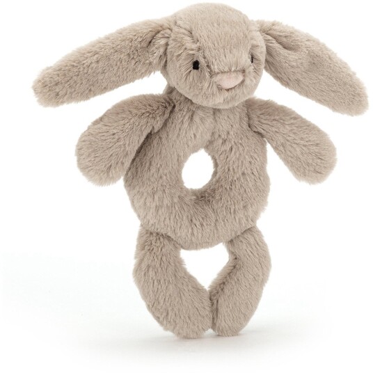 Jellycat Bashful Beige Bunny Ring Rattle Jellycat Bashful Beige Bunny Ring Rattle