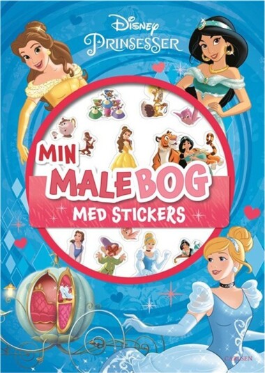 Disney Prinsesser Malebok Med Klistremerker 6 stk