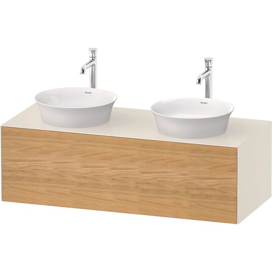 Duravit White Tulip Servantskap 1 skuff 130x55x40,8 cm Eik/Nordisk Hvit Høygl.