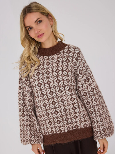 A View Stavanger Knit Pullover Brun XXL