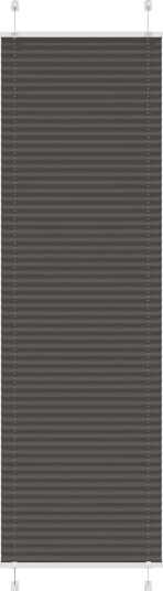 plisségardin sort 55x200 cm Stoff Bredde 54,4 Polyester