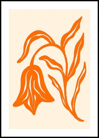 Orange Tulip Poster Plakat / 70x100cm