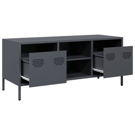 TV-benk antrasitt 101,5x39x43,5 cm kaldvalset stål 8721102930577 TV-benk antrasitt 101,5x39x43,5 cm kaldvalset stål 8721102930577