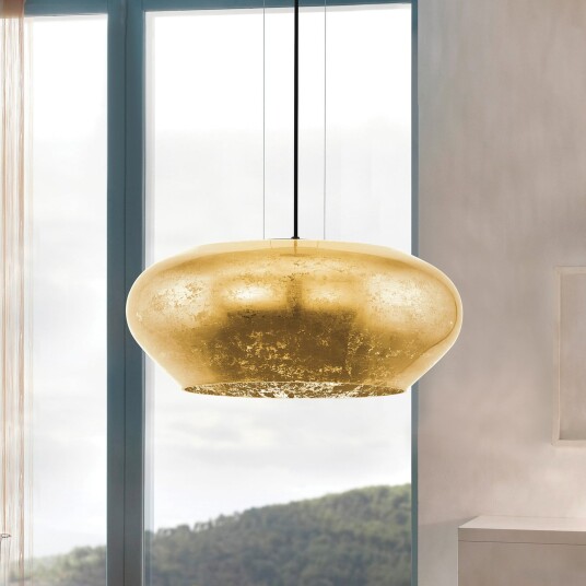 Pendellampe Stars of Light Priorat dimmbar Gull / Messing Spisestue Glass Gull / Messing