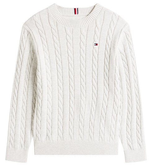 Tommy Hilfiger Genser Strikk Ivory Silkehvit 8 år 128 Genser Tommy Hilfiger Genser Strikk Ivory Silkehvit 8 år 128 Genser