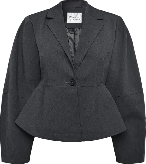 My Essential Wardrobe Mwevie Shaped Blazer   Grey   42