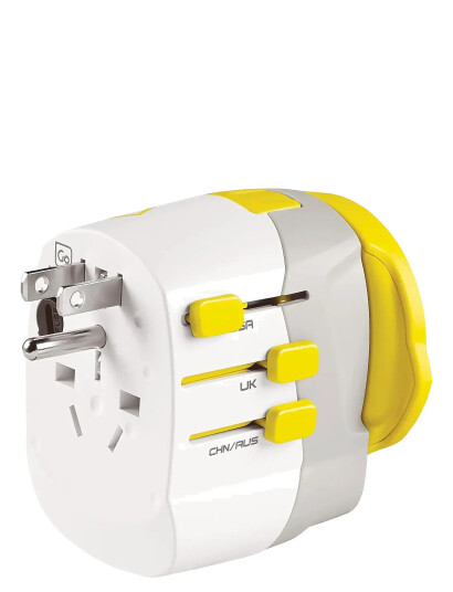 Go Travel Worldwide Adaptor + Usb - White - ONE SIZE