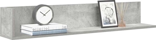  Vegghyller 2 stk betonggrå 100x16,5x16,5 cm konstruert tre 8721158650740