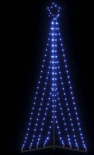 LED Juletre 339 LEDs Blå 187 cm