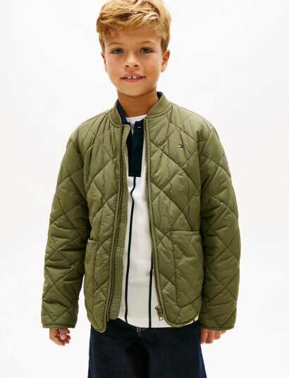 Tommy Hilfiger Quilted Light Weight Jacket Khaki green 122