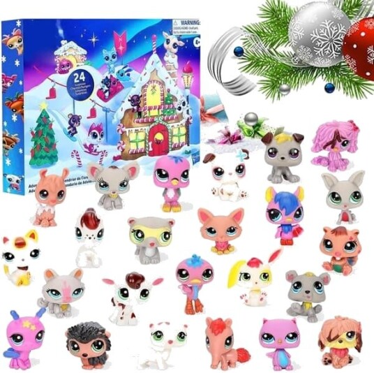 Adventskalender 2026   33 delt adventskalendersett   Adventskalender i blindboks av plast   260 × 220 × 30 mm   Unik overraskelse