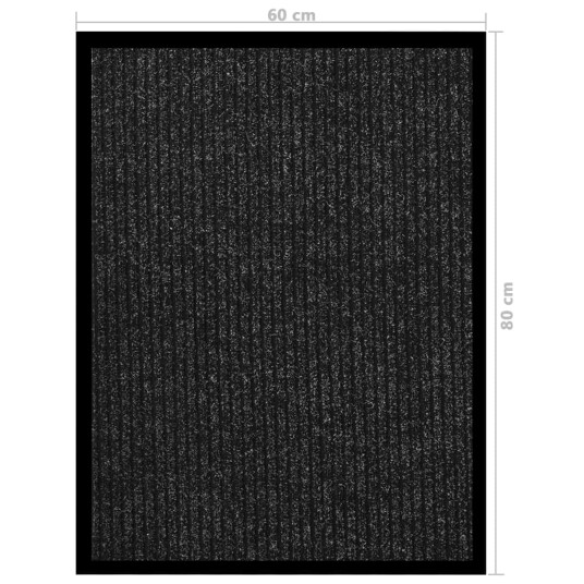 vidaXL Dørmatte stripet antrasitt 60x80 cm