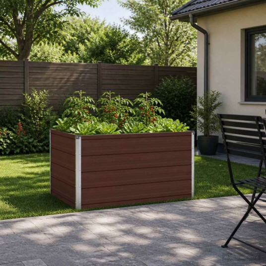 vidaXL Hevet Hagebed Brun 100 x 80 x 55 cm kaldvalset stål