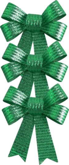 Chaks Dekorative Rosetter Metallic Grønn 3-pakning 11476-96