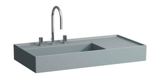 Kartell Laufen servant, 90x46 cm, venstre, matt grafitt
