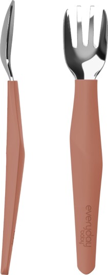 Everyday Baby Bestikksett Silikon 2-pack, Rød