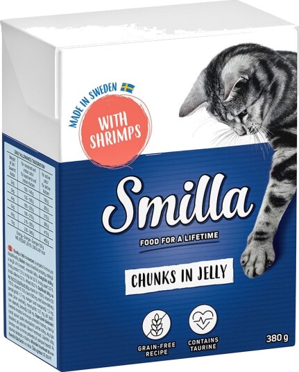 Smilla Våtfôr Biter I Gelè Reker 6 X 380 G