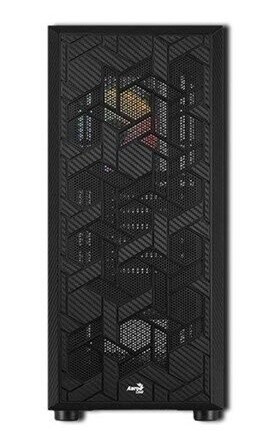 AeroCool Hive Tempered Glass ATX Midi Tower Kabinett Svart med USB-porter AeroCool Hive Tempered Glass ATX Midi Tower Kabinett Svart med USB-porter
