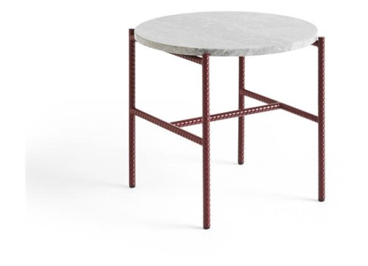 HAY Rebar Sidebord Ø45 Rød/ Grå Marmor