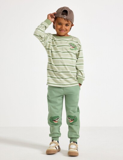 Lindex Joggers With Brushed Inside Khaki green 116