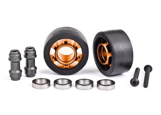 Traxxas 7775T Wheels Alu Orange Wheelie Bar Set Ball Bearings 2 Traxxas 7775T Wheels Alu Orange Wheelie Bar Set Ball Bearings 2